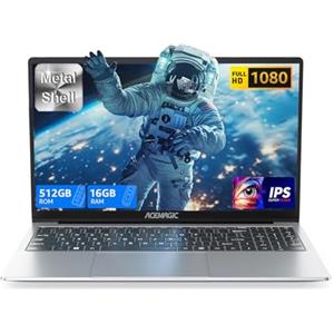 ACEMAGIC PC Portatile 16GB DDR4 512GB SSD,Alder Lake N95(Fino a 3,4 GHz) 15.6 Pollici Notebook,1920 * 1080 IPS Full HD portátil,Scocca in metallo,WiFi,2*USB3.2,HDMI,tipo C,Ufficio,Studio2024(Argento)