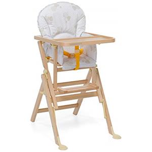 Foppapedretti Seggiolone IlSediolone, Made in Italy, per bambini, Chiudibile con Struttura in Legno Massiccio Posizionabile a 2 Altezze, Savanzalino Ribaltabile, Schienale Regolabile, Naturale