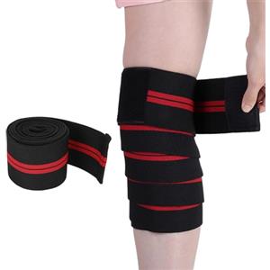 Agatige Fascia elastica a compressione per ginocchio da 1 pezzo, cinturino regolabile ad alta elasticità per polso, ginocchio, gambe, fascite plantare, legamenti stabilizzanti, dolori articolari(Nero+Rosso)