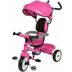 Colibrì Triciclo Bambini 1 anno Passeggino Fronte Mamma e Strada Leggero | Treciclo Regolabile Bimbo Bimba 9 mesi Colibrino Rosa