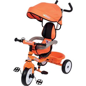 Colibrì Triciclo Bambini 1 anno Passeggino Fronte Mamma e Strada Leggero | Treciclo Regolabile Bimbo Bimba 9 mesi Colibrino Arancione