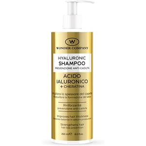 LR Wonder Company Hyaluronic Hair Shampoo capelli anticaduta con Acido Ialuronico a 4 pesi molecolari e Cheratina, 250 ml - Wonder Company
