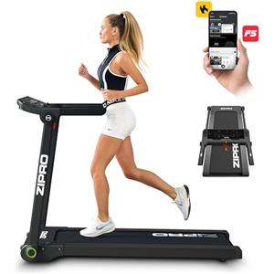 ZIPRO Pacto Tapis Roulant Elettrico Pieghevole Salvaspazio, Ideale per la Casa, Tapirulan Compatto per Camminata e Corsa, Velocità 0,8-16 km/h, Peso Max Utente 130 kg, Display LED, 12 Programmi