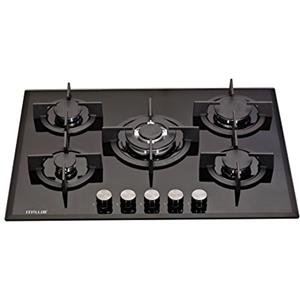 MILLAR GH7051PB 70cm 5 fornelli in vetro piano cottura a gas