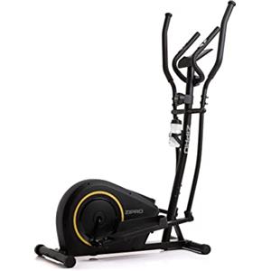 ZIPRO Cyclette Ellittica BURN GOLD, cyclette cross-trainer, con monitor LCD, resistenza magnetica regolabile, Sensore di pulsazioni, 120kg, Nero