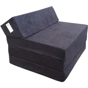 Natalia Spzoo Materasso pieghevole per ospiti 200 x 70 x 10 cm in diversi colori Microfibra (Nero 0001)