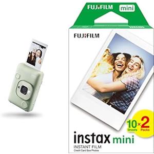 Fujifilm INSTAX mini LiPlay Matcha Green - Fotocamera Istantanea Ibrida e Stampante per Smartphone + Confezione da 20 Pellicole Istantanee instax mini, Dimensioni Stampa 86 mm x 54 mm