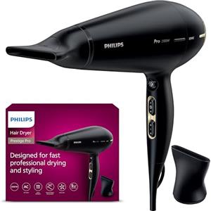 Philips Cura dei Capelli Philips Hair Dryer Prestige Pro, asciugacapelli professionale con 2 beccucci per lo styling, 2300 W, modello HPS920/00