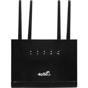 Lrporyvn Router Wireless WR710 Router WiFi 300Mbps 4G LTE Modem 4 Antenna Esterna RJ45 WAN LAN con Slot per Scheda SIM-Spina EU