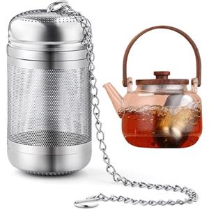 MsTeco Filtro Per Tè In Acciaio Inox 316 Colini da Tè per Tè Sfuso Infusore Infusore per Tisane Palline da Tè 8 * 4cm Filtro de Te Acciaio Inossidabile per Tè per Tazza/Teiera/Bollitore