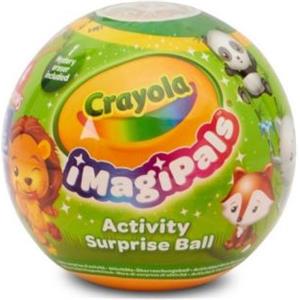 Crayola ImagiPals Sfera da Collezionare con Mini Animali, Gommine, Pastelli e Adesivi