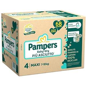 PAMPERS BABYDRY QUADRIPACK 4^ MAXI PACCO SCORTA 68 PZ