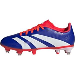 adidas Predator League J Football Boots Soft Ground, Scarpe da Calcio Unisex-Adulto, Lucid Blue/Cloud White/Solar Red, 34 EU