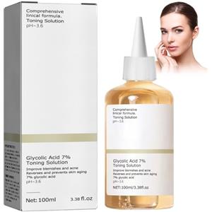 KOIROI Glicolic Acid 7% Toning Resurfacing Solution, Toning Acid Toning, Exfoliating Toning Solution, 100 ml Acido glicolico Peeling Toner Toning Solution per la cura del viso, ringiovanimento della pelle,