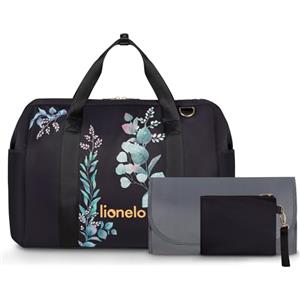 lionelo Ida Mom Bag, Borsa termica per passeggino, 2 tasche interne per bottiglie, per salviette, fasciatoio, borsa per cosmetici, tracolla per il fissaggio al passeggino