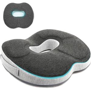 Auoketuo Cuscino Antidecubito per Sedia - Ciambella Cuscino Ortopedico, Effettivo nel Lenire Emorroidi, Prostata, Coccige, Sciatica e Mal di Schiena, Ideale per Uso in Ufficio, Auto e Sedia a Rotelle.