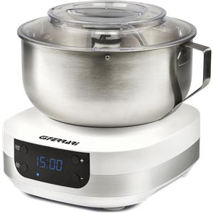G3 Ferrari G20145 Impastatrice Planetaria Pastaio Gourmet, 1500 Watt, 5 Litri, Ciotola Inox con maniglia, Display digitale, 5 velocità, Timer, Ricettario incluso