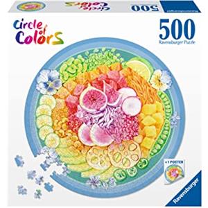 Ravensburger - Puzzle Circolare Poke bowl, Collezione Circle of Colors 500 Pezzi, Idea regalo, per Lei o Lui, Puzzle Adulti