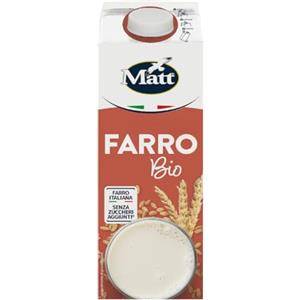 Matt - Farro Bio - Bevanda Vegetale con Farro Italiano Bio - Senza Lattosio - 1 l