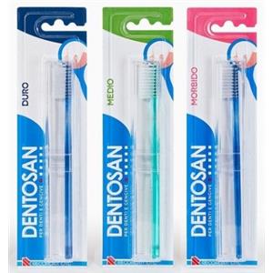 Dentosan Spazzolino Duro Antiplacca - Setole in Nylon TYNEX, Testina Arrotondata e Manico Ergonomico