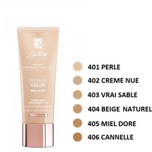 Bionike Defence Color Mat Velvet Fondotinta Opacizzante N. 404 Beige Naturel - 30 ml, Effetto Mat Fino a 12 Ore per Pelle Mista e Grassa