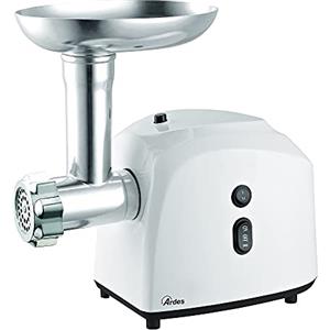 Ardes AR7440 Tritacarne Elettrico Lama a Stella in Acciaio Inox, Motore con Funzione Reverse, Accessori per Insaccati e Kibbe 250W Bianco/Inox