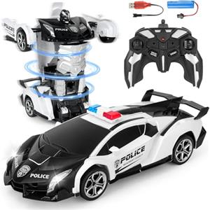 Mineup Transform Macchina Telecomandata Giocattoli, Macchina Telecomandata per Bambini, RC Robot Cars con Batterie, 2,4G RC Cars, Auto Telecomando per Bambini Ragazzi 4 5 6 7 8 9 10 Anni