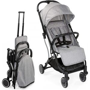 Chicco Passeggino Leggero Trolley Me Light Grey con Funzione Trolley, Chiusura Compatta e Parapioggia