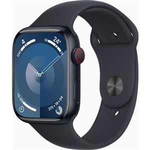 Apple Watch Series 9 Alluminio 45 mm (2023) | GPS + Cellular | Mezzanotte | Cinturino Sport Mezzanotte M/L