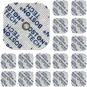 Boston Tech 16 elettrodi 5x5 cm - per dispositivi di stimolazione Muscolare a Bottone da 3,5 mm | Elettrodi elettrostimolatore | Prodotto Medico Certificate