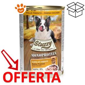 Stuzzy Monoprotein Pollo Fresco 400g - Cibo Umido Digeribile e Gustoso per Cani