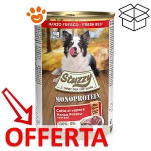 Stuzzy Monoproteico Manzo 400g - Cibo Umido Digeribile per Cani Adulti con Ingredienti Naturali