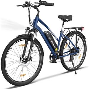 COLORWAY Bici Elettrica Uomo e Donna, Pneumatici da 28 pollici, Mountain Bicicletta Elettrica, 250W/36V/15AH, freni a doppio disco, due modalità di guida,7 velocità, autonomia fino a 45-100KM