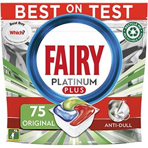 Fairy Platinum Plus - Pastiglie per lavastoviglie All in One, regolari, 75 compresse