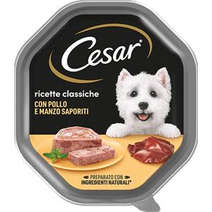 Cesar Cibo Umido per Cani - Ricette Classiche Pollo e Manzo in Patè 150g