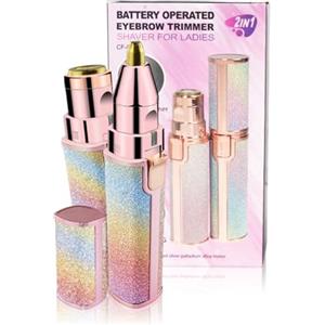 Bewinner Mini Epilatore Viso Donna 2 in 1, Rasoi Viso Portatili con Batteria 600 MAh, Tagliacapelli Naso Rapido Multifunzionale per Braccio Gamba