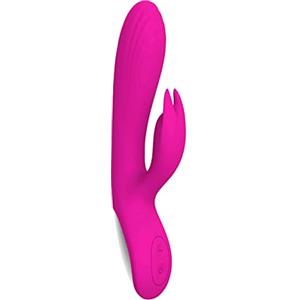 Fritosy Dildo giocattolo del sesso del vibratore del coniglio per le donne, 10 modalità di vibratori di frequenza Dildo del giocattolo in silicone, stimolatore clitoride impermeabile Vibratori Pink