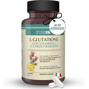 fueis Glutatione Forte 340mg per Capsula - Glutathione 60 Cps Antiossidante Naturale per la Protezione del Fegato e Supporto Immunitario