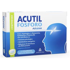 Acutil Fosforo Advance - Integratore Alimentare per Memoria e Concentrazione con Fosfoserina e Vitamina B6 - 50 Compresse