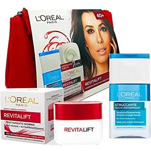 L'Oreal Paris L Oreal Revitalift Set Viso Trattamento Giorno Antiage 125ml e Struccante Occhi Waterproof 125ml