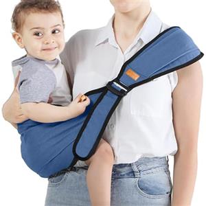 Tyafzzn Marsupio per neonato, laterale, marsupio leggero, per neonati dalla nascita, multifunzione, per bambini da 0 a 36 mesi (blu)
