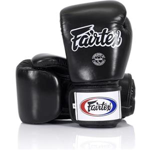 Fairtex BGV1| Guanti da sparring da allenamento per boxe Muay Thai per uomini, donne e bambini | Guanti MMA | Guarni di boxe di qualità premium, peso leggero e ammortizzatori(14 oz/Nero)