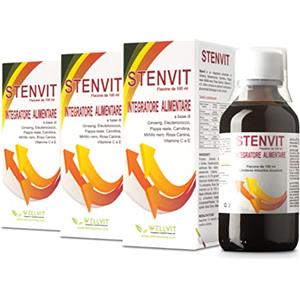 Wellvit integratori STENVIT Energizzante e Anabolizzante Naturale con Ginseng e Carnitina Ricostituente contro Inappetenza Astenia e Deperimento Aumenta Forza Fisica e Memoria Stimola la Concentrazione Made in Italy (3)