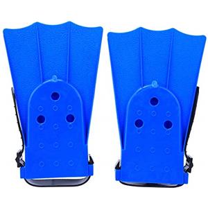 Gaeirt Pinne per Immersione, Materiale Morbido Foro di Scarico a Doppio Canale Drenaggio rapido Pinne Corte per Snorkeling Sicuro Affidabile per Fiume per Piscina per Esterno(Blu, 25 Iarde -30 Iarde)