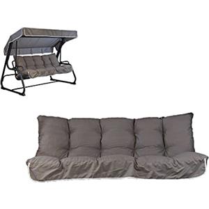 TECNOWEB Cuscini per Dondolo 4 posti (170x52x12cm) - Incluso anche il tettuccio coordinato - 100% Made in Italy - Ideale per esterni (giardini e cortili) - Telaio non incluso