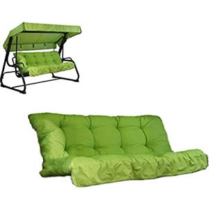 TECNOWEB Cuscini per Dondolo 3 Posti - Incluso nel Ricambio Anche Il tettuccio Coordinato - 100% Made in Italy - Ideale per Esterni (Giardini e Cortili) - Telaio Non Incluso
