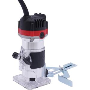 Bagyaluu Router fresatrice elettrica con una sola mano 220 V, fresatrice professionale per legno per la lavorazione del legno come sbavatura e fresatura a fessura, 30.000 giri/min, 86 x 78 x 197 mm