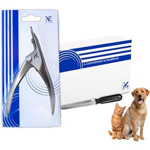 XE Xpert Excellence XE Taglia Unghie per Animali Domestici in Acciaio Inossidabile - Taglia Artigli per Cani e Gatti con Lima per Unghie, Taglia Unghie per Animali Domestici, Conigli e Porcellini D'India