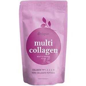 Divique Complesso Premium Polvere di collagene tipo 1, 2, 3, 5, 10 [500g], Peptidi Idrolizzati di Collagene al 100% - 10.000 mg al giorno - Insapore