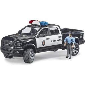 Bruder Ram 2500 Polizia 4x4 con Agente e Modulo Luci e Suoni